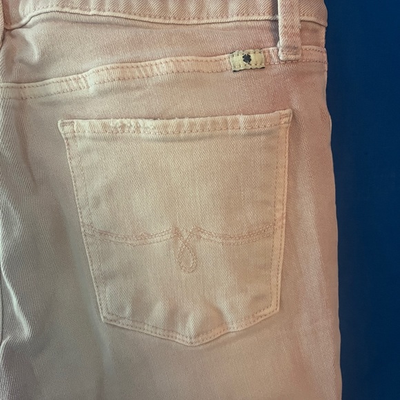 Lucky Brand - Women's 6/28 Mid Rise Pink Denim Jeans - Lolita Capri - Picture 5 of 6